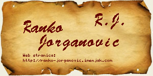 Ranko Jorganović vizit kartica